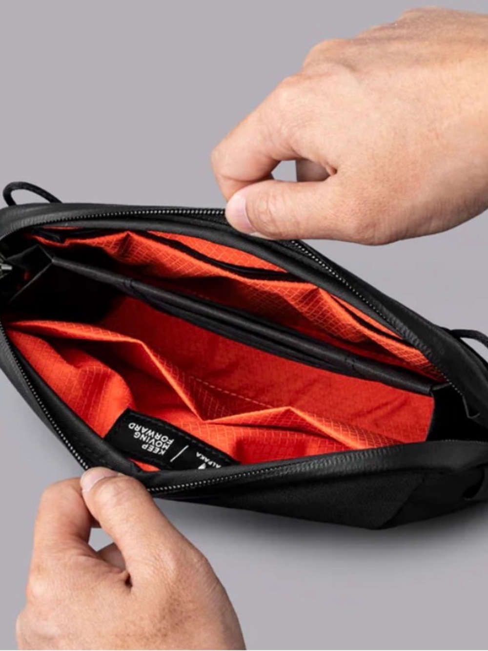 NWT Alpaka Flight Pouch Pro Ultradryne Ripstop Water Black with Orange Interior - Picture 10 of 16